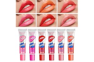 LOPHE Lip Tint, 6pcs Lip gloss set, Easy Peel Off Lip Stain Lipstick, Waterproof Long Lasting Lipgloss for Women Girls, Makeup Beauty Lippenstift Set - Lip Tattoo