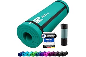 REFIT FITNESS Gymnastikmatte Profi 190 x 60 cm [PainProtect & SmartCell NBR] rutschfeste Yoga Matte für Pilates Sport Gymnastik Yogamatte [10-15 MM] Sportmatte Tragegurt Tasche - Jetzt Farbe wählen