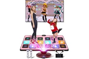 LEO WAY Dance Step Pad with HD Camera, Double/Single User Floor Mat with Wireless Handle, HDMI Game for TV, Non-Slip Dancing Mat for Kids Adults, Gift for Girls Boys Mothers
