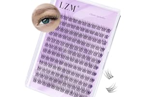 ‎LZM LZM Wimpern Extensions Cluster Lashes - C Curl Wimpern Einzeln 10-13mm Lash Clusters Natürlich 144pcs Dünnes Band Cluster Lashes Natürlich (YW-C)