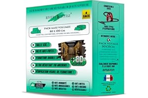 RIVIERA COTTAGE 6 Sacs PREMIUM de Rangement Sous Vide Taille XXL [80X100cm] Réutilisable|Couette Vêtement Penderie Oreiller [+ 80% D'ESPACE] Ultra Résistant [HAUTE QUALITE]