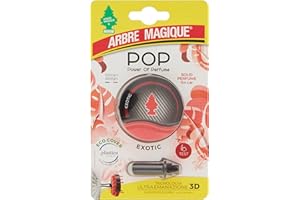 Arbre Magique POP, Profumatore Auto Solido, Fragranza Exotic, Profumazione Fresca e Fruttata, Durata Fino a 30 Giorni, Design Italiano, Confezione da 1 Pezzo