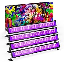 2 Pezzi Luce Nera UV T-SUN Ricaricabile 6000mAh - 400-405nm, Per Feste, Pittura Glow, Impermeabile - Foto 8