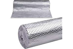 Putentfun 21.5 sqft/2 ㎡ Car Sound Deadening Mat, 80 mil 2mm, Butyl Sound Deadener Mat with Self Adhesive, Noise Dampening for Car Trunk, Van Insulation, 1 Roll Silver