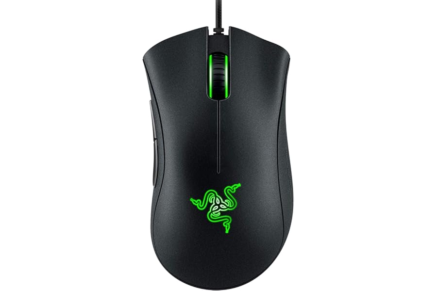 Razer DeathAdder Essential (2021) - Wired Gaming Mouse (Optical Sensor, 6400 DPI, 5 Programmable Buttons, Ergonomic Form Factor) Black
