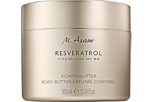 M. ASAM M.Asam Resveratrol Premium NT50 Beurre corporel (300ml) –Beurre riche anti-âge pour le corps, hautement concentré en resvératrol, aux beurres de karité et de cacao