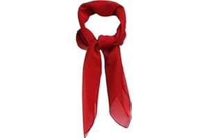 TigerTie Foulard en mousseline fine pour femme - Couleur unie - Dimensions : 58 x 58 cm