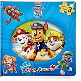 Paw Patrol La Patrulla Canina Mi Primer Libro de Puzles - Rompecabezas para ni&ntilde;os, libro de cart&oacute;n de 10 p&aacute;ginas, 3 puzzles p