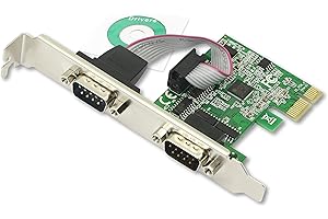 CERRXIAN 2-Port RS232 PCI Express Serial Card - DB9 Dual Channel 16C1050 UART - Serial Port PCIe Card - Serial Expansion Card