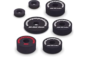 Cympad Optimizer Starter Pack (3x 40/15mm; 1x Hi-Hat; 1x Ride) Feutre Cymbal, Améliore le Son et la Performance des Cymbales de Batterie. Empêche le Bruit dans le Support de Cymbale.