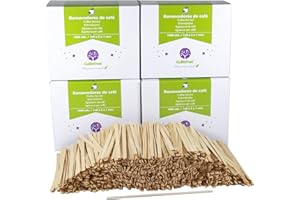 GOBETREE 4000 paletinas de café de Madera de 14 cm. Palitos de café Desechables, Palitos removedores de café. agitadores e café y té. Palos para manualidades.