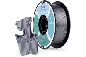 ZIRO Brokatowy filament PLA 1,75 mm, filament do drukarki 3D PLA 1,75 mm seria diamentowa 1 kg, kompatybilny z drukarkami 3D FDM, diamentowy srebrno-szary