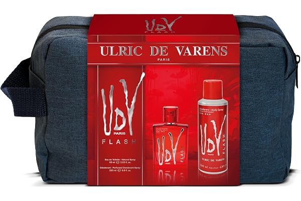 ULRIC DE VARENS - Trousse UDV Flash - Eau de Toilette Homme 60 ml + Déodorant 200 ml - Fougère Orientale Marine - Made in France