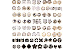 ASTER 80 Pezzi spille da donna per camicia, bottoni sicuri, spille per camicette, artigianato, camicie, bottoni di sicurezza per Maglioni, Cardigan,Abbigliamento,Jeans