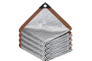 AOCET Aluminet 99% tela de malla de tela resistente con ojales para invernadero, jardín, patio, garaje, protege tus plantas, coches, mascotas (tamaño: 3 × 4 m)