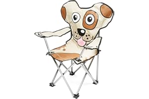 Eurohike Kids Animal Camping Chair for Boys and Girls, Lightweight, Portable, Compact & Folding Childrens Outdoor Seat, Ideal for Camping, Festivals, Picnics, the Beach & Garden, includes Carry Bag