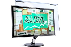 VINTEZ Blue Light Screen Protector for 24 Inch Computer Monitor and Laptop – Anti-UV Blue Light Blocking Film for Desktop PC, Eye Protection Filter, 21.2" x 12.6", 1 Pack