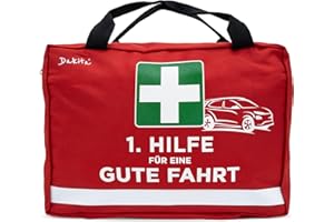 Dakita Erste-Hilfe-Tasche fürs Auto - Lustiges Geschenk zum Führerschein oder ersten Auto – 28x18x8 cm - rot, ohne Inhalt