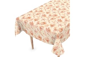 ANRO Obrus ceratowy na stół, zmywalny, 180 x 140 cm, krawędź cięcia, kolor beżowy, łatwy w pielęgnacji