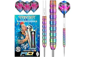 ‎RED DRAGON RED DRAGON Peter Wright Snakebite 1 Professional Darts Wolfram Dartset mit Flüge und Shafts