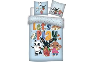 Bing Baby Bedding Set, 100% Cotton, Duvet Cover 100 x 135 cm + Pillowcase 40 x 60 cm, Sula and Panda