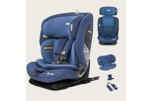 Jovikids i-Size Seggiolino Auto, 76-150cm da circa 15 mesi a 12 anni Seggiolino Isofix e Top Tether, Groupe 1/2/3 ECE R129, Reclinabile 5 posizioni