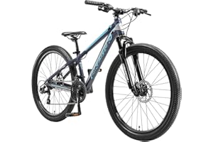 BIKESTAR Hardtail Mountain Bike in Alluminio, Freni a Disco, 26" | Bicicletta MTB Telaio 13, 16" Cambio Shimano a 21 velocità, sospensioni