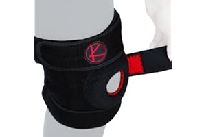 KARM Wsparcie kolana dla mężczyzn i kobiet ból stawów - regulowana orteza kolana dla ACL, MCL, rozdarcie łąkotki (rozmiar 1 czarny)