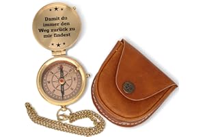 ‎SONKO SonKo® Kompass mit Gravur Kompass personalisiert – Antik Optik nautischer funktionsfähige Maritime Deko aus Messing. Konfirmation Geschenk Kommunion