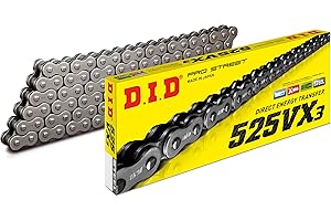 D.I.D DID (525VX3X118ZB) Stahl 118 Link High Performance VX-Serie X-Ring Kette mit Verbindungsglied