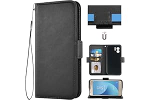 Auotu PU Leather Magnetic Flip Wallet Case Cover for DOOGEE N50 Smartphone (Black)