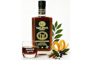 Amaro Milone Zero 70 cl – Amaro Analcolico Premium (0% Vol.) – Digestivo Naturale con Genziana e Agrumi – Ideale Dopo Pasto, 100% Made in Italy