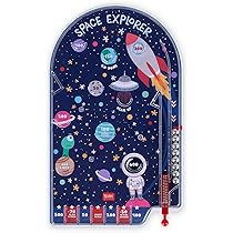 Legami - Mini Gioco ad Acqua con Anelli, Senza Batterie, Portatile, 15,2x7 cm, Tema Space Spazio