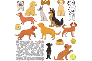 GLOBLELAND Realistic Dog Cutting Dies for DIY Scrapbooking Metal Paw Prints Baseball Cut Dies Baseball Die Cuts for Card Making Embossing Photo Album Craft Decor