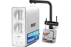 aora GT600 system odwróconej osmozy + 3-drożna armatura ze stali nierdzewnej bez wiercenia – filtr osmozy z 8-stopniową filtracją i wymianą filtra w 3 sek. – instalacja osmozy dolna + system