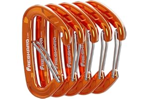 ‎FRESKARO FresKaro 5Stücke Karabiner Schnellverschluss, 8kN 816kg, Schwerlast, Rostfrei und Ultraleicht, Flugzeug Aluminium, für Wandern, Camping, Angeln, Mini-Größe, Auswahl aus 5 Farben