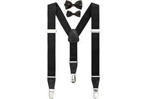 BomGuard bambino bretelle papillon Set 8-17 anni, altezza 135 cm - 175 cm