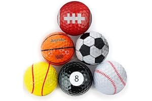 GOLFUPP Lot de 6 balles de golf amusantes colorées – Cadeaux de golf amusants pour tous les golfeurs, nouveauté pour enfants et papas, accessoires de golf cool pour homme