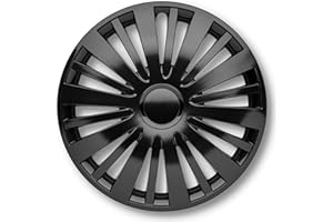 ‎KUGLO Radkappen schwarz 16 Zoll Radzierblenden 4er Set von 13-16 Zoll - Funk 1 Radblenden Stahlfelgen - Zierkappen