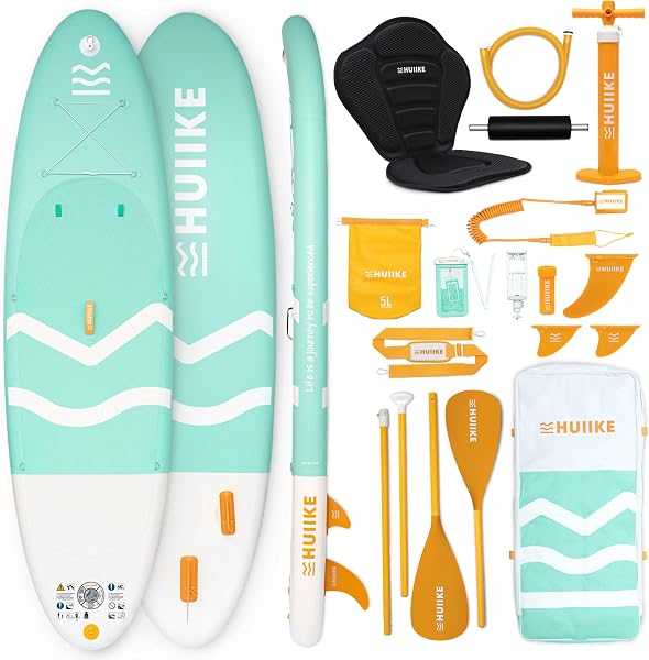 HUIIKE Tabla Paddle Surf Hinchable con Accesorios Incluidos, Remo, Quillas, Inflador. Stand Up Paddle Board Gran Estabilidad y Resistencia. 305 x 84 x 15 cm, Soporta hasta 130 kg - 1