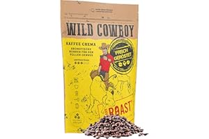 ‎BLANK ROAST Blank Roast - Wild Cowboy Kaffee - Kaffeebohnen 1kg - mit Hickoryholz geröstet - Ganze Kaffeebohnen aus Brasilien & Uganda - 100% Arabica-Blend mit schokoladigen Nuancen - säurearm