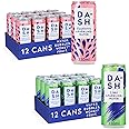 Dash Water - Pack of 24-12x Lime, 12x Raspberry - NO Sugar, NO Sweetener, NO Calories - Infused with Wonky Fruit (330ml per Can)