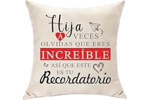 Hasodeo Eres Increíble Hija Regalos Originales Decorativas de Funda de Cojín Ideas Regalos para Chica Esponsales Cumpleaños Graduación Regalo Cojín Decoración 45x45 (Hija)