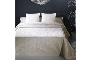 Javier Larrainzar Colcha Boutí Tambre 105cm Beige, Poliéster, CAMA DE 105 Cm, 2 Unidades