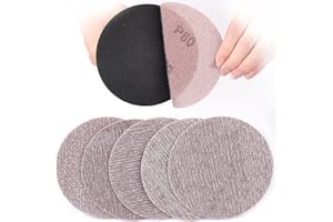 Sruhrak 125mm Mesh Sanding Discs, 50 PCS Net Sandpaper 80 Grit Hook and Loop Sanding Pads for Drywall Sander Efficient Dust Removal Random Orbital Sander Polishing