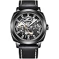 BENYAR Automatic Mechanical Skeleton Leather Strap Men's Watch