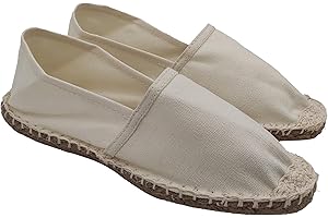 PRIMO CALZATURE Espadrilles Herren und Damen aus Canvas, Sommerschuhe Slip On, klassische flache Espadrilles Unterseite aus Gummi