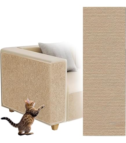 Tappetino Tiragraffi Per Gatti Autoadesivo - 5 Pezzi 30x60 Cm, Ritagliabile Per Mobili - Foto 6