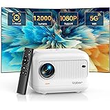 【Focus Elettrico】Mini Proiettore Portatile 5G WiFi Bluetooth, YABER 12000 Lumen Videoproiettore Supporta 1080P Full HD,±40°Co