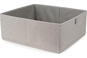 Compactor - Boîte de rangement en tissu Oxford gris taille L 42 x 36 x H.16.5 cm